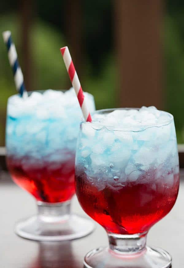 Red, White & Blue Layered Drinks