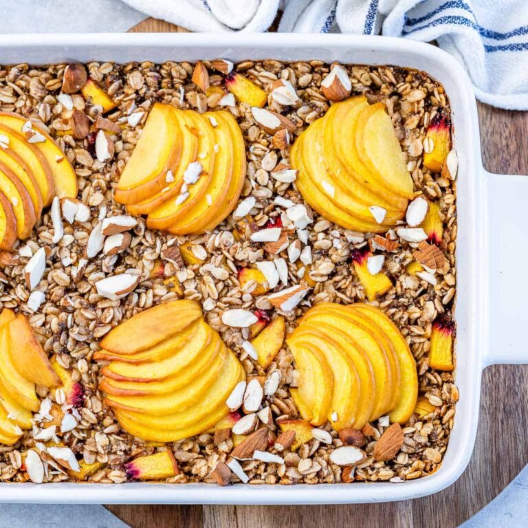 Delicious Peach Oatmeal Bake – Healthy Fitness Meals