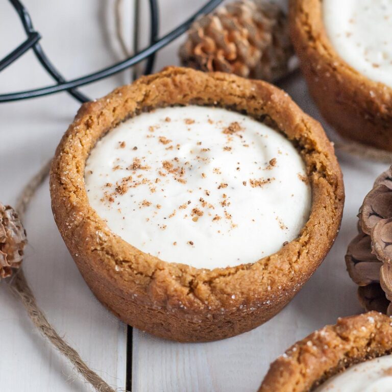 Eggnog Cheesecake Cookie Cups – Liv for Cake