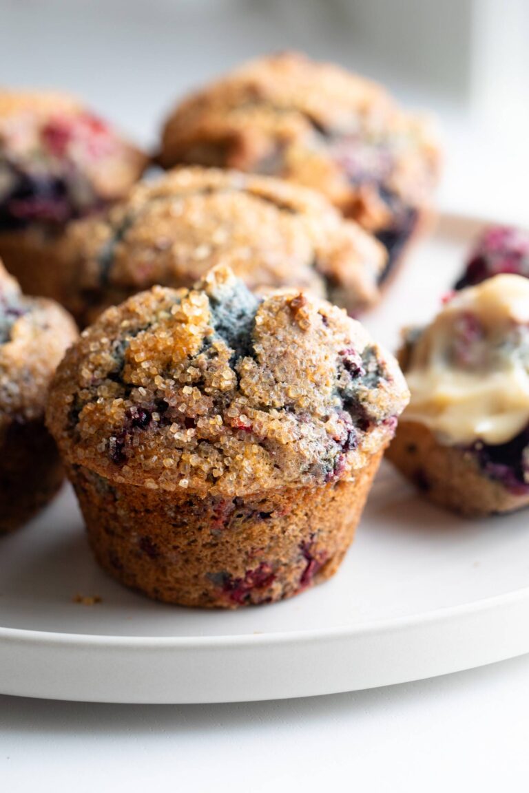 Mixed Berry Muffins with Sugary Tops Recipe