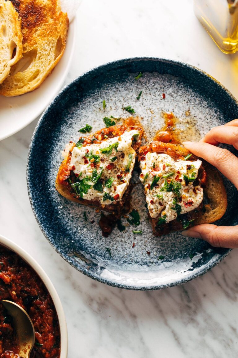 Zaalouk Toasts with Burrata Recipe