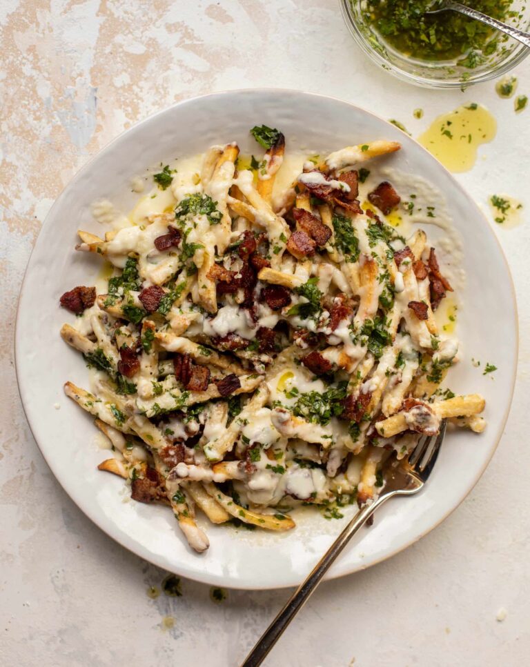 Chimichurri Cheese Fries with Chipotle Bacon