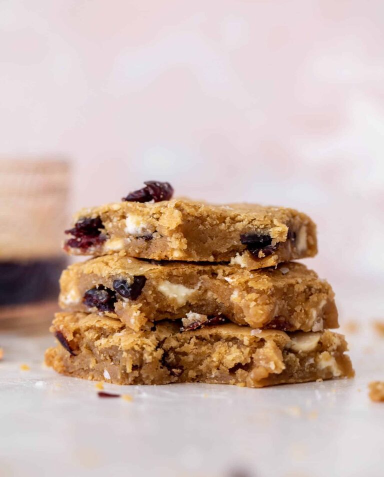 Cranberry White Chocolate Cookie Bars