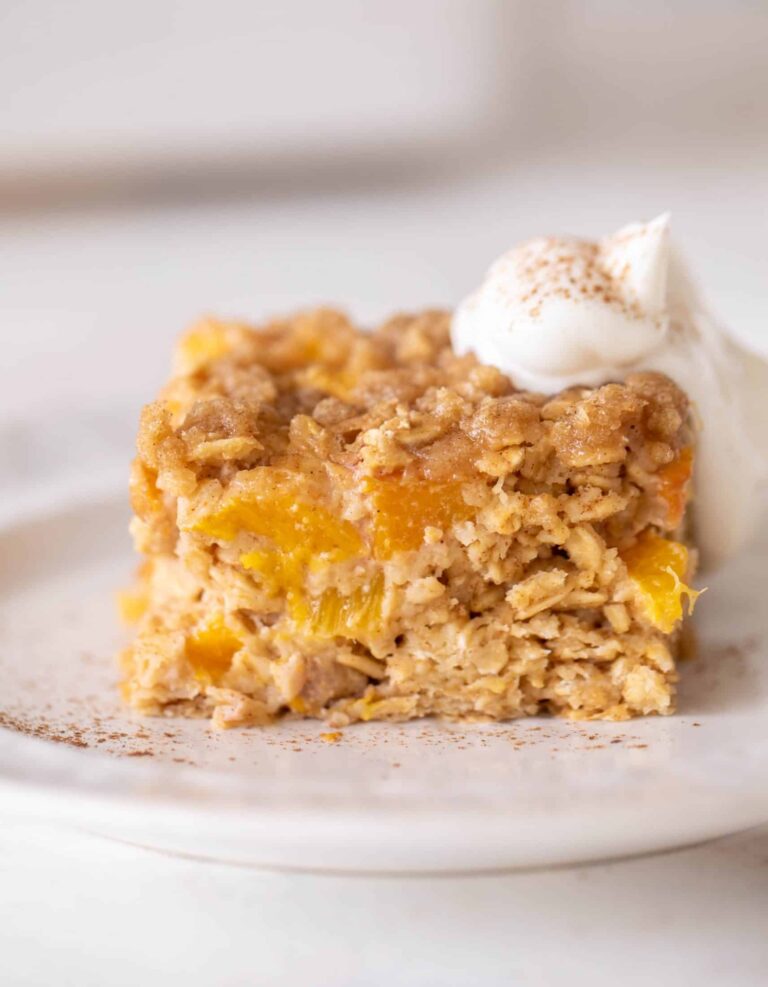 Peaches and Cream Baked Oatmeal